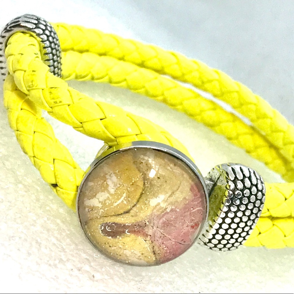 Bracelet Leather Noosa Handmade 20mm snap SB20